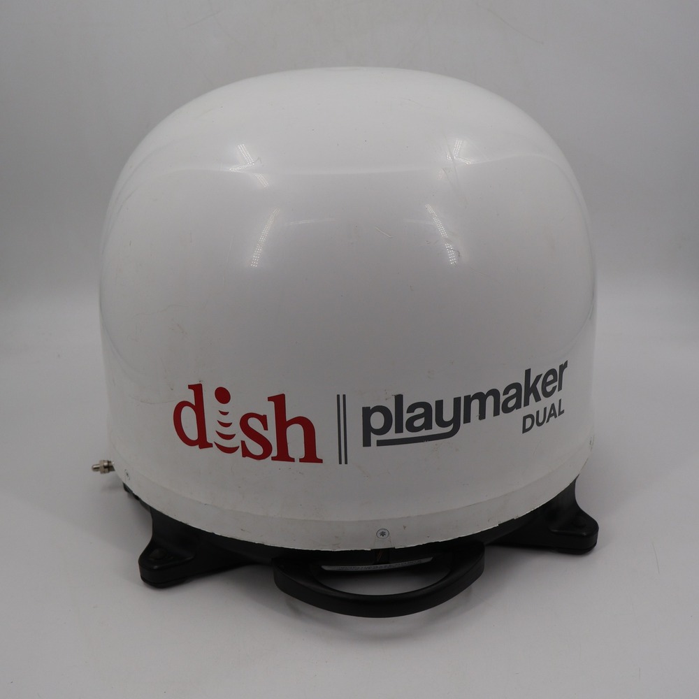 Winegard Dish Playmaker Dual Portable Satellite Antenna 214148 White RV Tailgate
